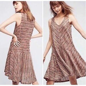 Anthropologie Maeve Chevron WestWater  Knit Multicolor Dress Small